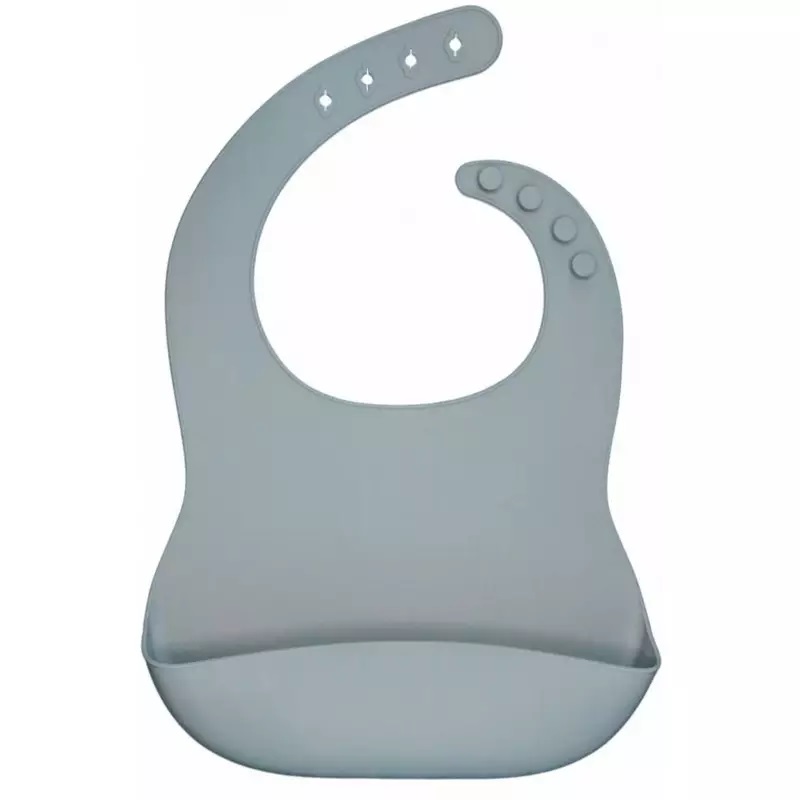 MyRoys silikonowy śliniaczek z kieszonką Niebieski, 1 szt.