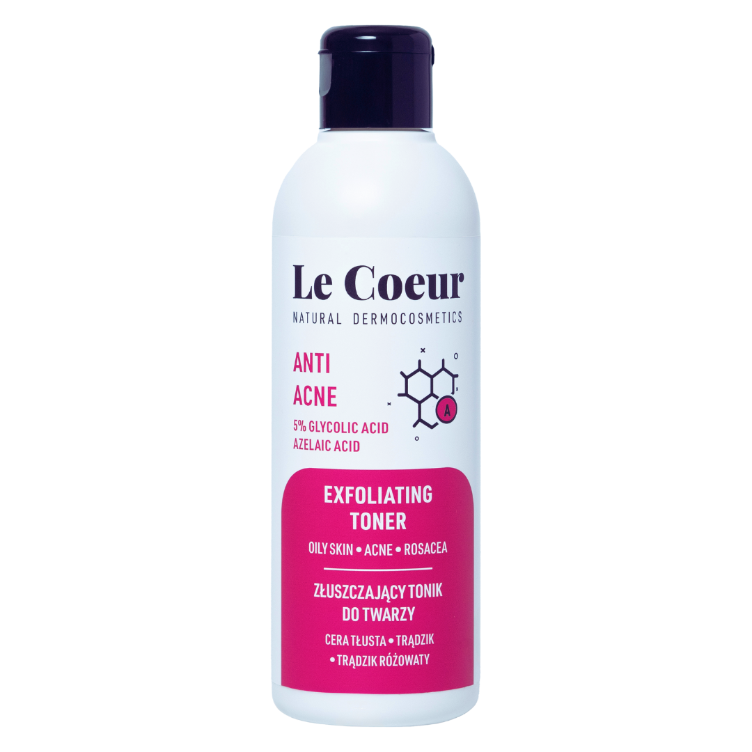 Le Coeur złuszczający tonik kwasowy do twarzy, 200 ml