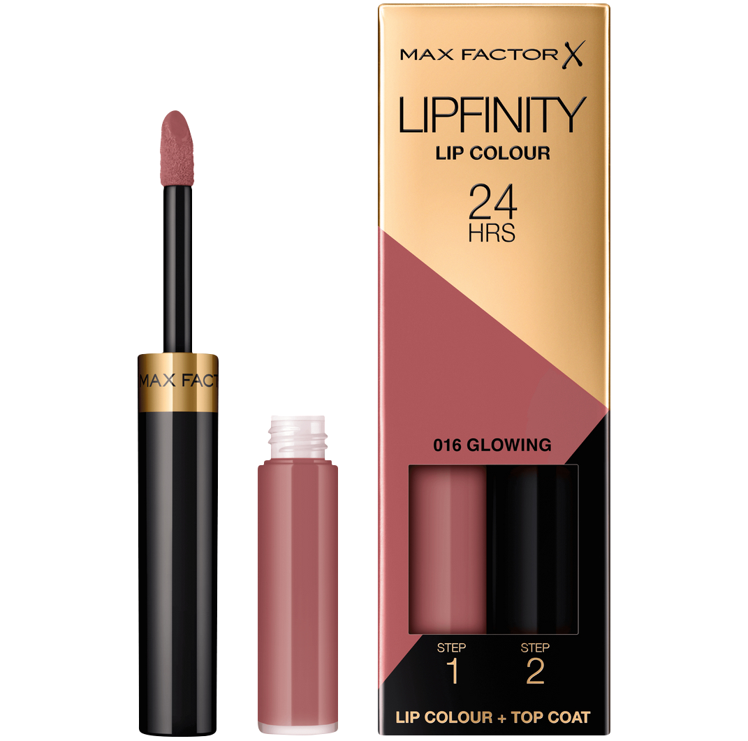 Max Factor Lipfinity Lip Colour 24H dwufazowa szminka o długotrwałym efekcie 016 glowing, 2,3 ml + 1,9 g