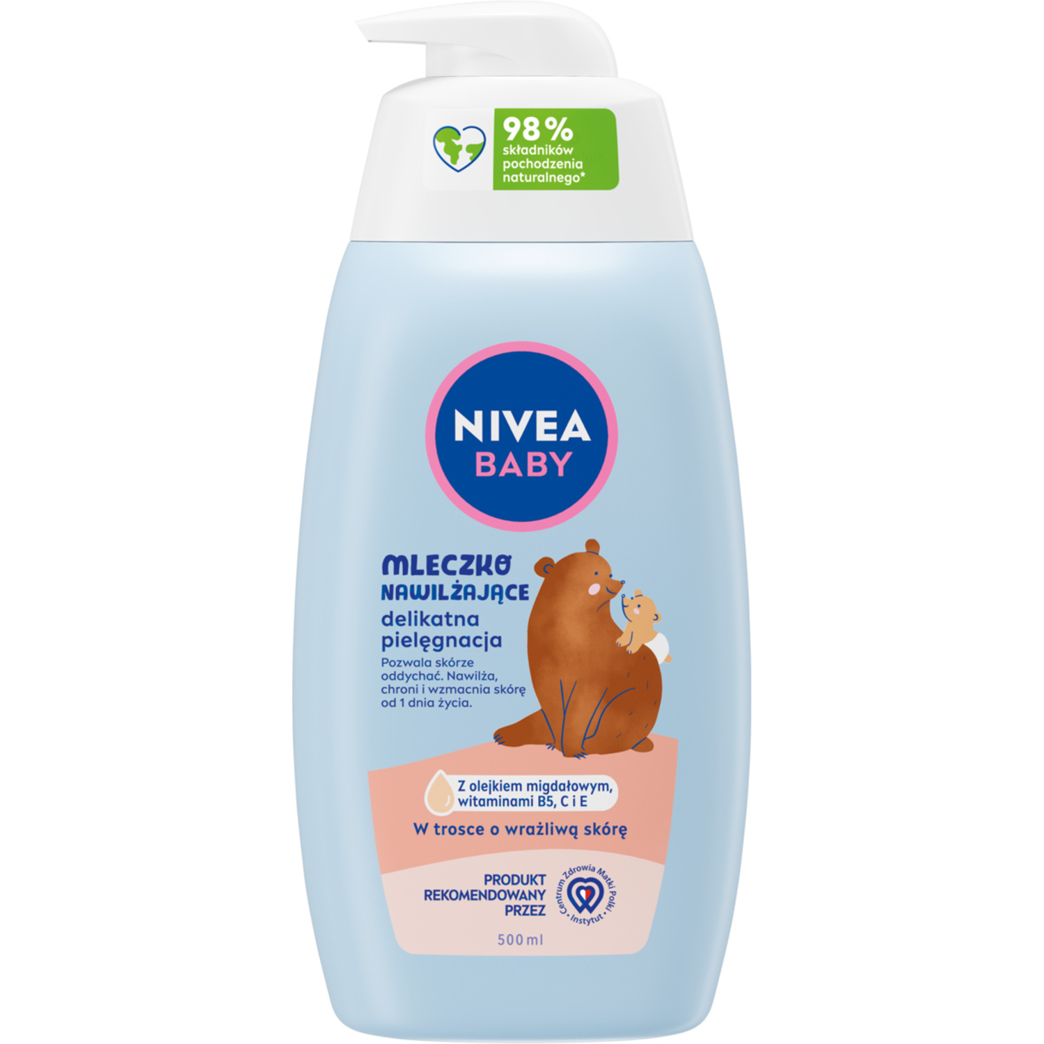 Nivea Baby mleczko nawilżające delikatna pielęgnacja, 500 ml