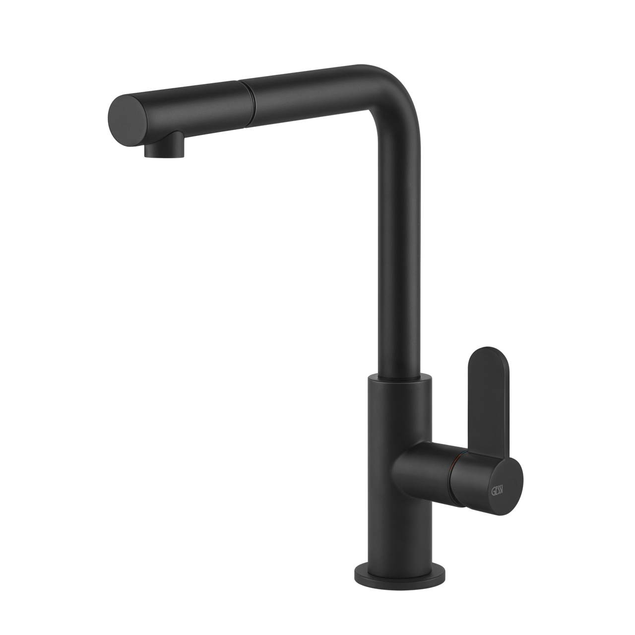 Gessi - Bateria kuchenna Helium wyciągana wylewka 50103 Czarna matowa