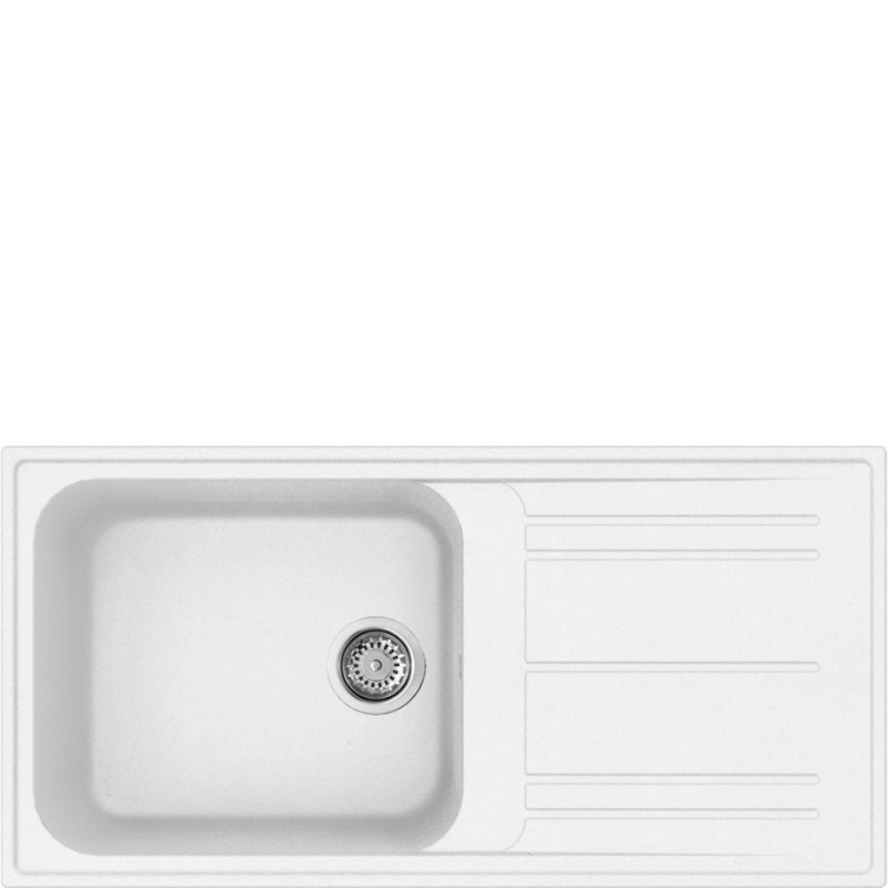 Smeg - Zlewozmywak wpuszczany w blat LZ150B Rigae Biały
