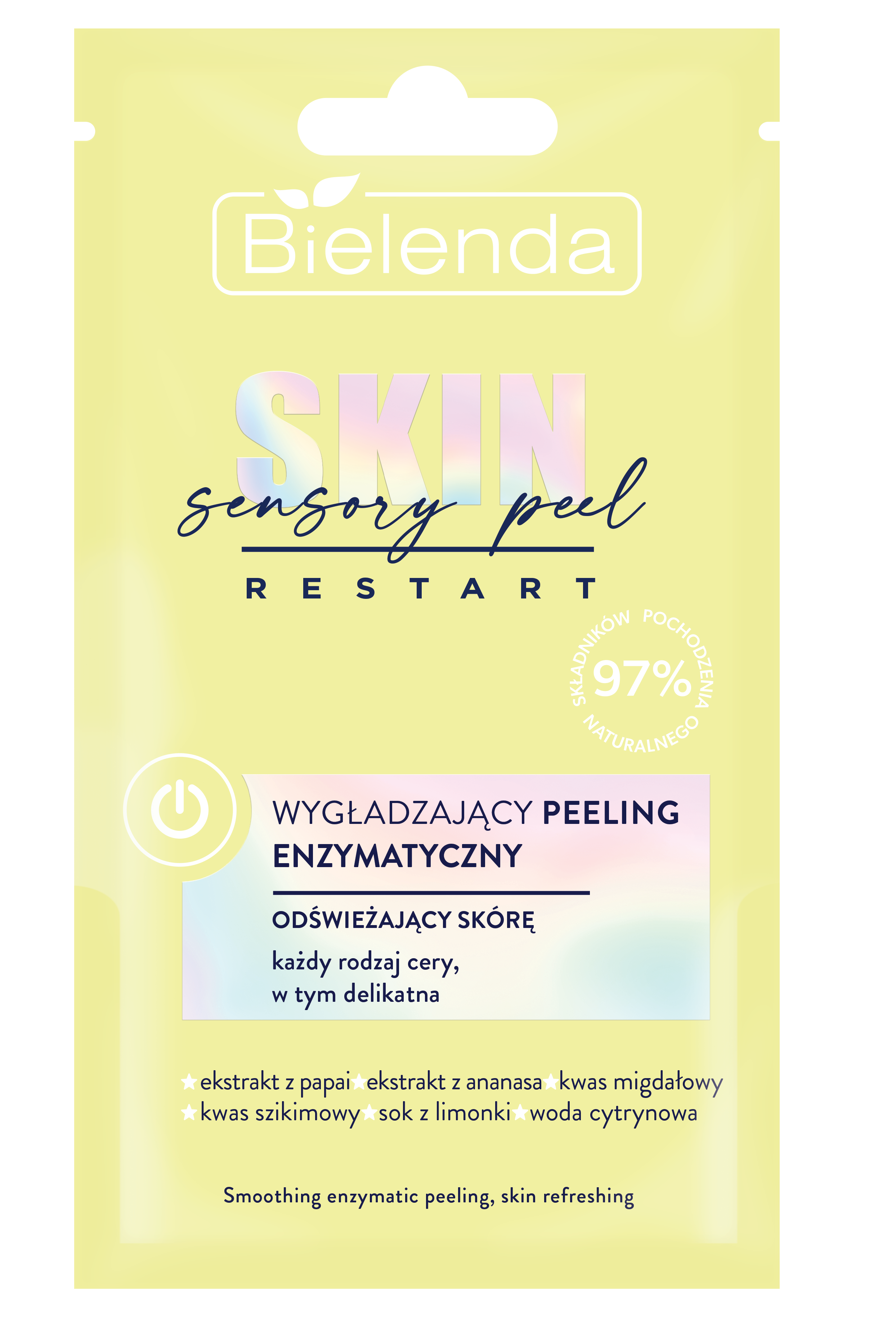 Bielenda Skin Restart Sensory Peel wygładzający peeling enzymatyczny, 8 g