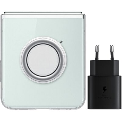 Etui SAMSUNG Starter Pack do Galaxy Z Flip 5 Przezroczysty + Adapter EF-XF73KKTEGWW