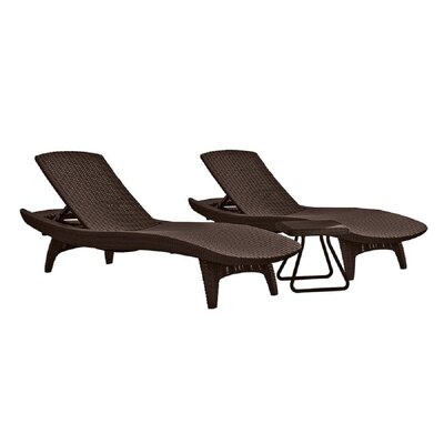 Leżaki KETER Pacyfic Set 231463 Brązowy