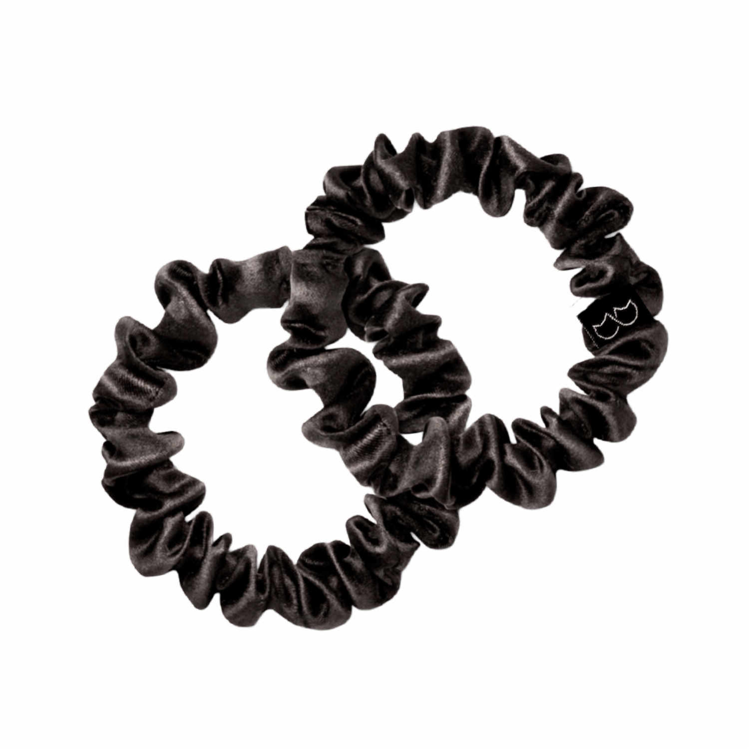 Cat&Cat Silk jedwabne czarne gumki slim, 2 szt./1 opak.