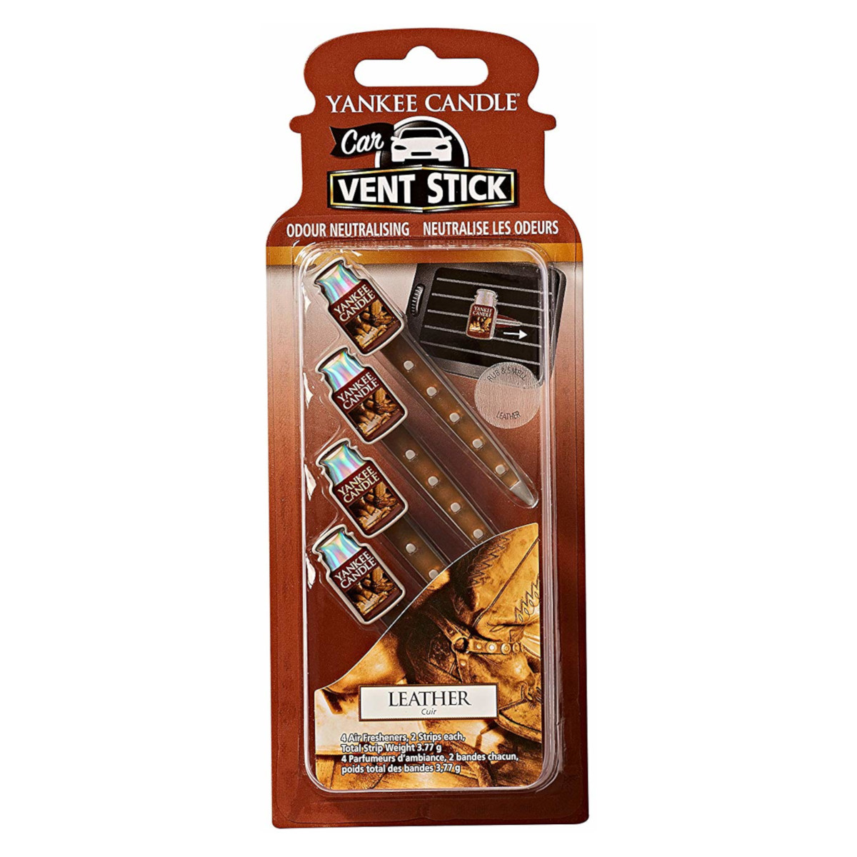 Yankee Candle - Odświeżacz do samochodu Leather