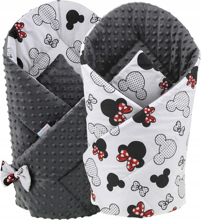 Babymam rożek becik niemowlęcy otulacz minky 80x80
