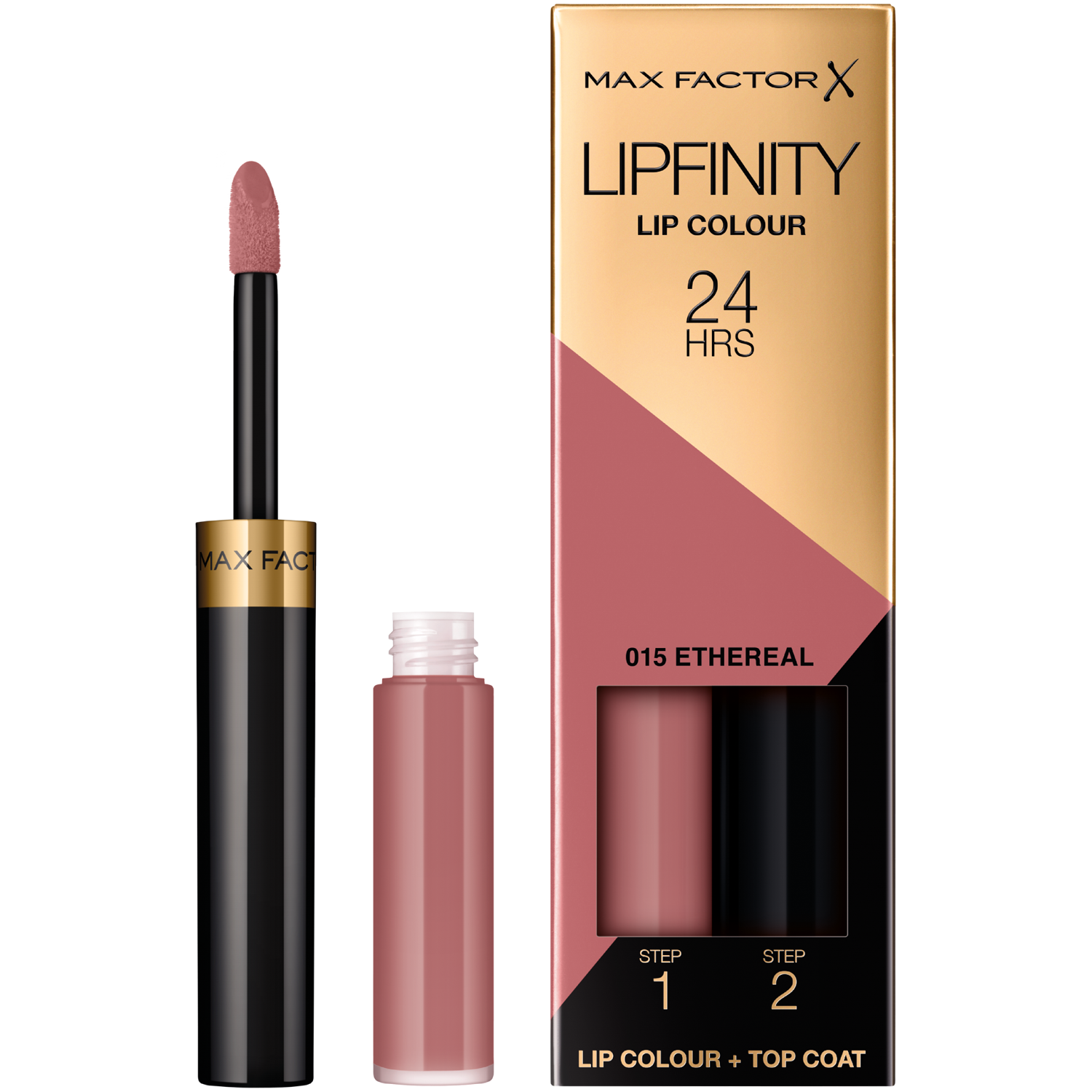 Max Factor Lipfinity Lip Colour 24H dwufazowa szminka o długotrwałym efekcie nr 015 ethereal, 2,3 ml + 1,9 g