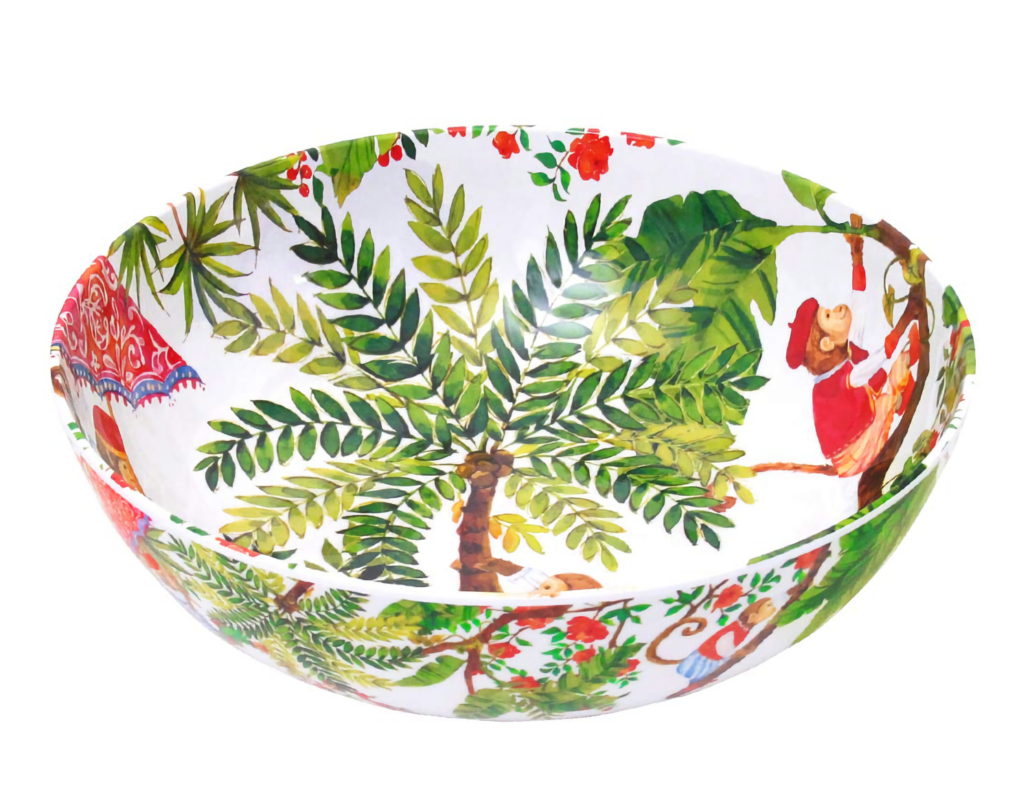 Les Jardins de la Comtesse - Miska z melaminy do sałatek Monkeys of Bali 31 cm