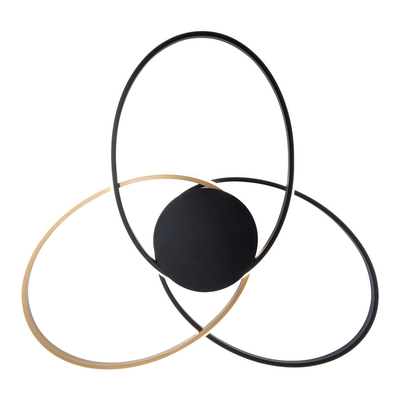 Lampa sufitowa LED BOLD czarno-złota