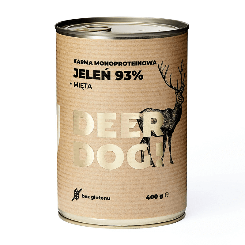 Deer Dog Mokra karma monoproteinowa dla psa jeleń mięta 400g