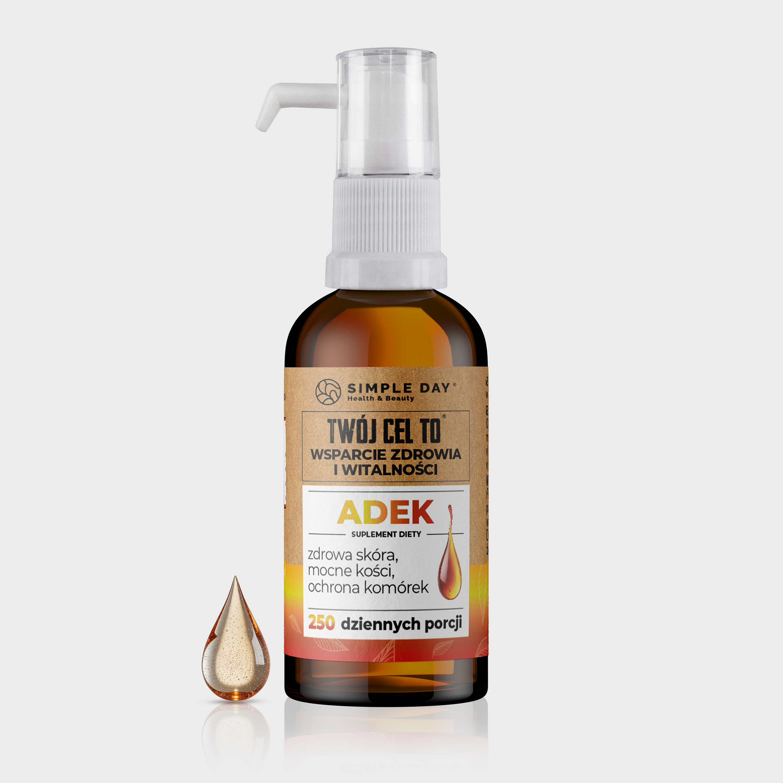 Twój cel to ADEK krople suplement diety wspierający zdrowie i witalność, 30 ml