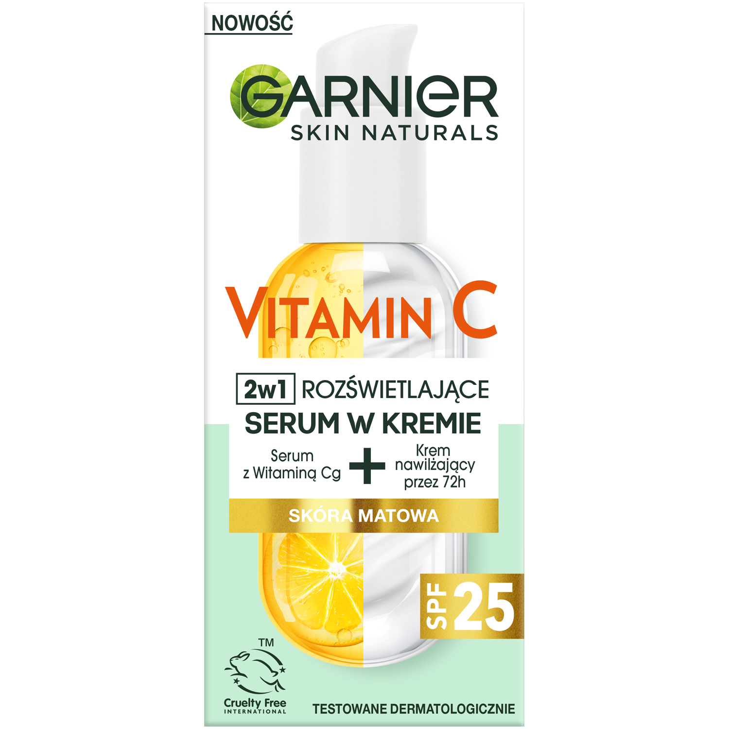 Garnier Vitamin C rozświetlające serum w kremie z witaminą C i SPF25 do twarzy, 50 ml