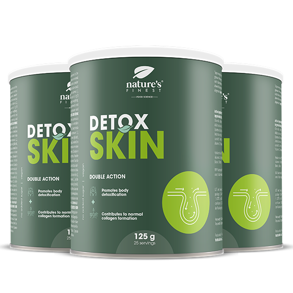 Nature's Finest Detox Skin zestaw: suplement diety, 3x125 g