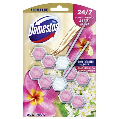 Kostka do WC DOMESTOS Aroma Lux Pink Jasmine & Elderflower 2x55g