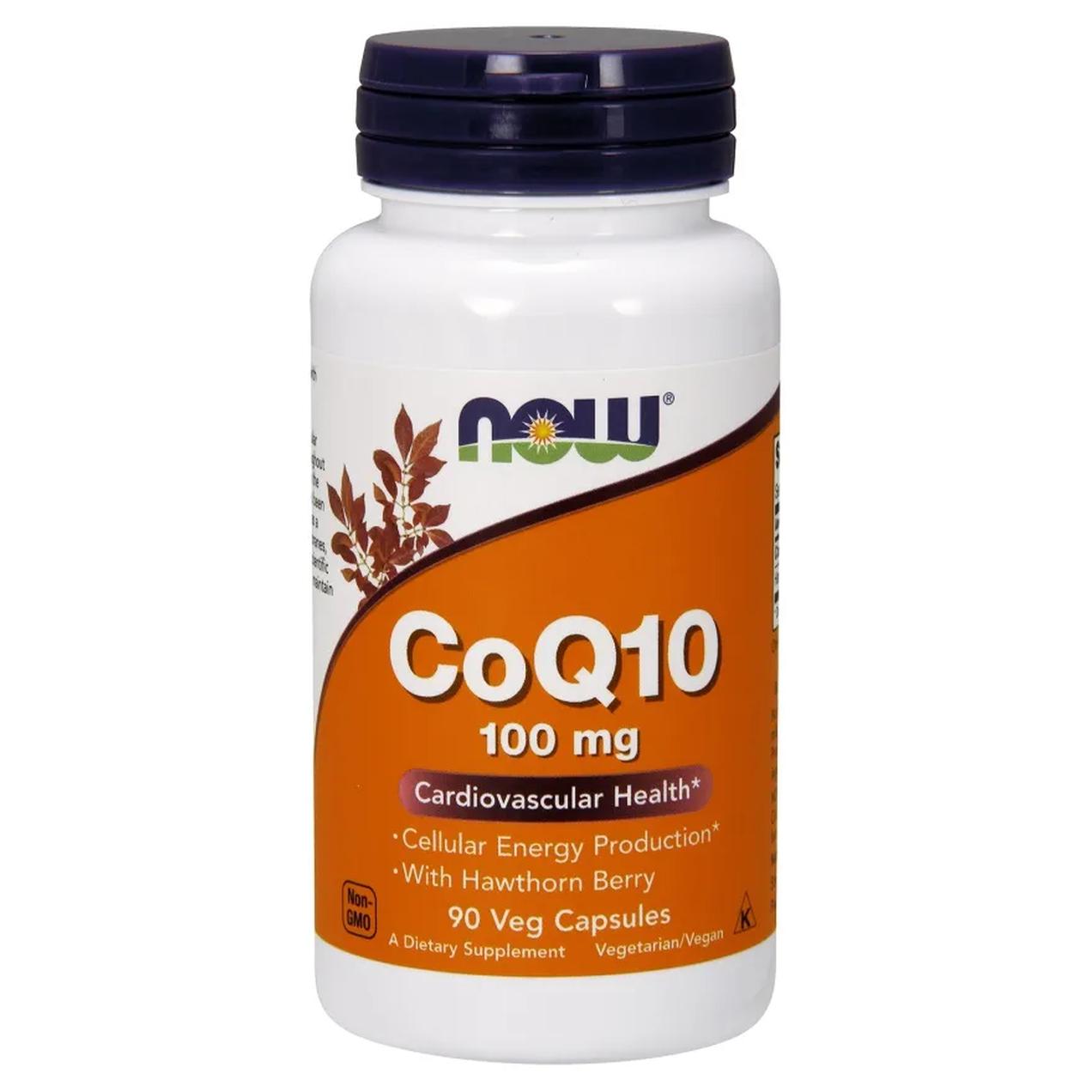 Now Foods suplement diety koenzym Q10 + Jagoda Głogowa, 100mg, 90 kaps./1 opak.
