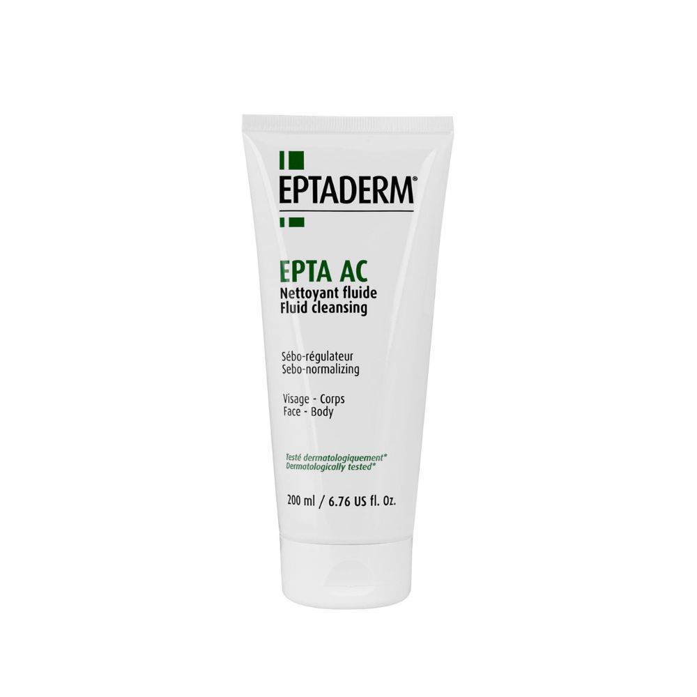 Eptaderm Epta AC fluid oczyszczający do skóry tłustej i trądzikowej, 200 ml