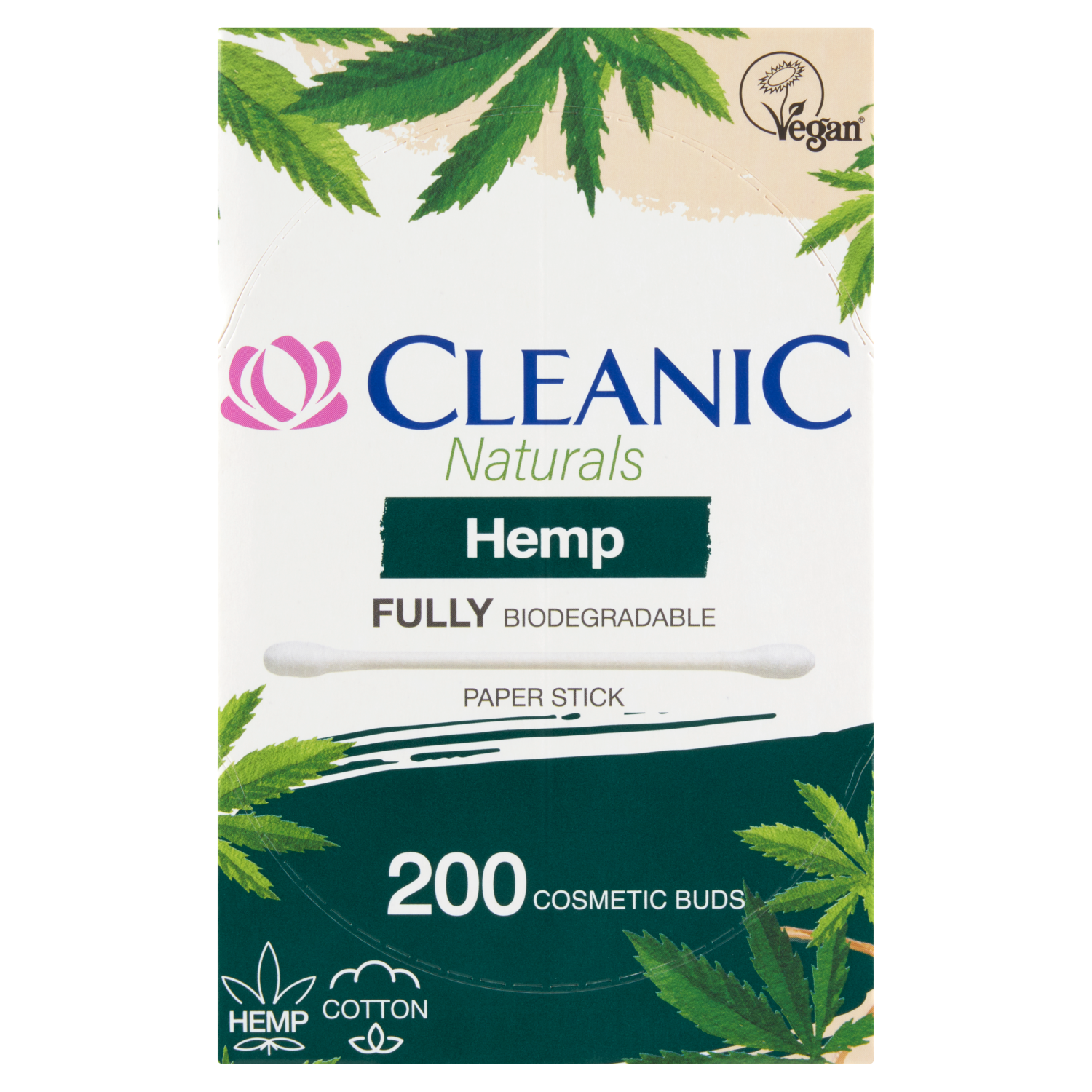 Cleanic Naturals Hemp patyczki higieniczne, 200 szt./1 opak.