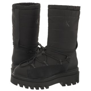 Śniegowce Calvin Klein Flatform Snow Boot Nylon Wn Triple Black YW0YW01146 0GT