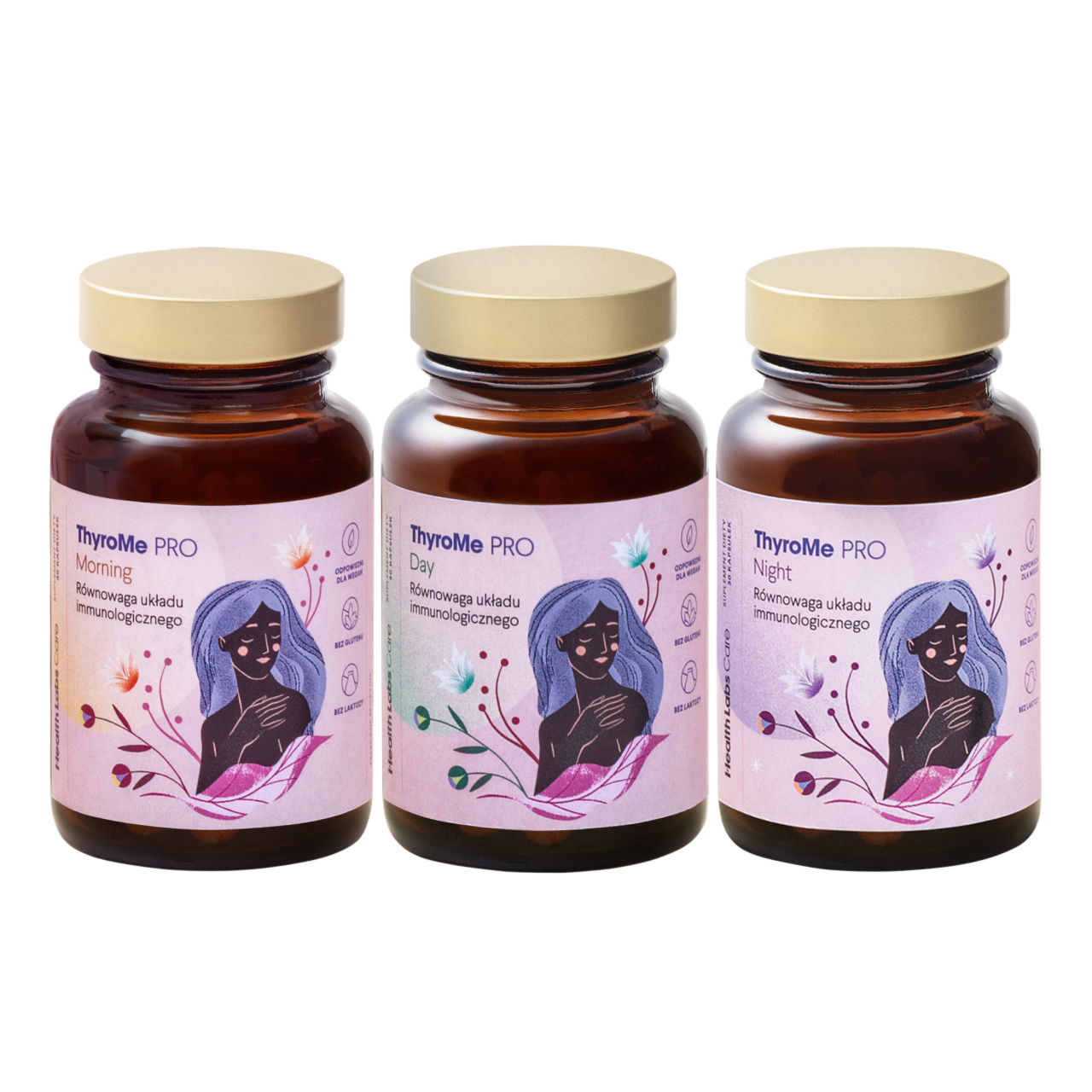Health Labs Care ThyroMe Pro suplement diety Morning&Day&Night równowaga układu immunologicznego, 90 kaps./1 opak.