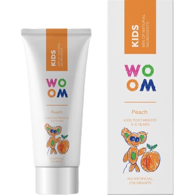 Pasta do zębów WOOM Kids Peach 50 ml