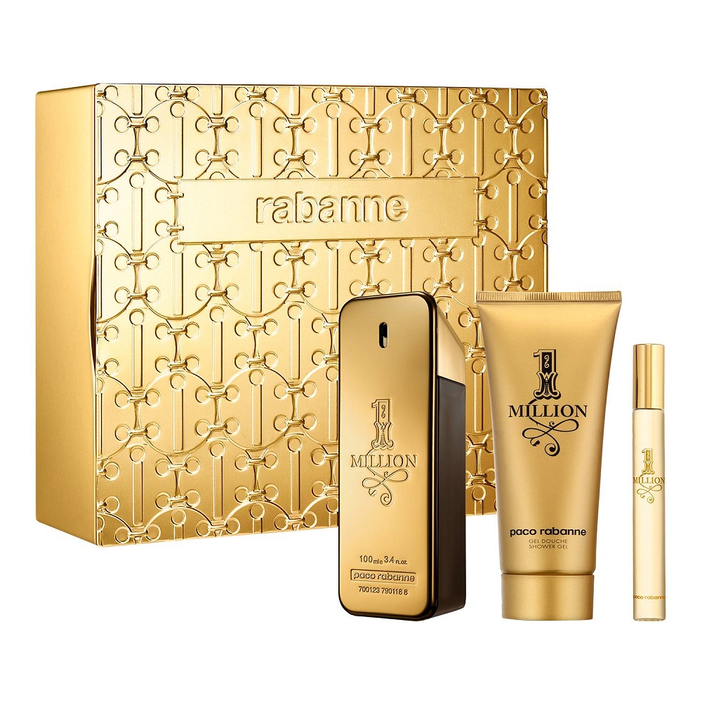 Paco Rabanne 1 Million zestaw: woda toaletowa męska, 100 ml + żel pod prysznic, 100 ml + woda toaletowa, 10 ml