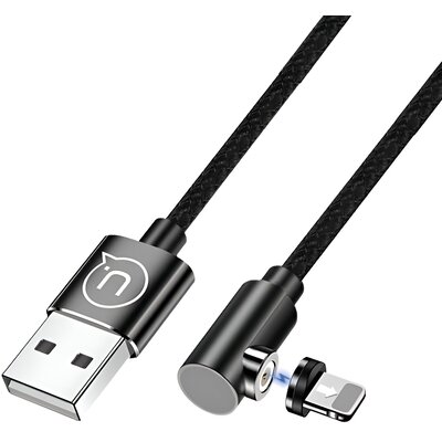 Kabel kątowy USB - Lightning USAMS U54 US-SJ444 1 m Czarny