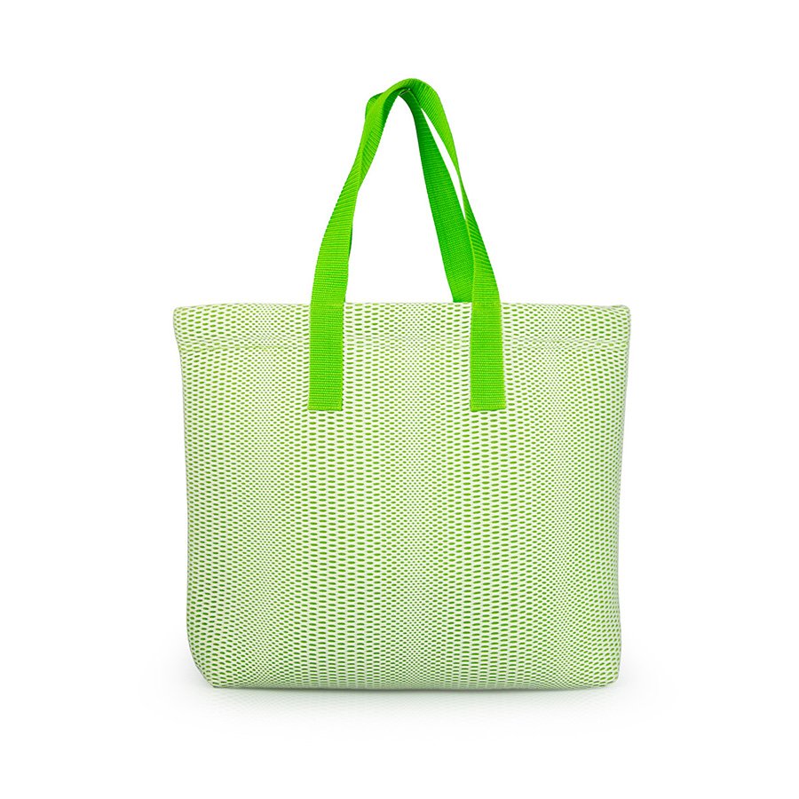 Bowi torba plażowa zielona pionowe pasy 45×36 cm, 1 szt.