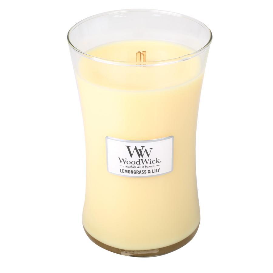 WoodWick - Świeca Duża Lemongrass & Lilly 120h
