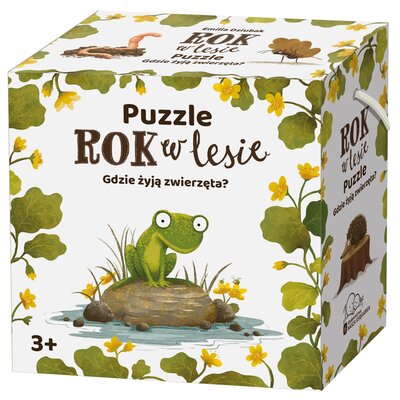 Puzzle NASZA KSIĘGARNIA Rok w lesie Gdzie żyją zwierzęta? (20 elementów)