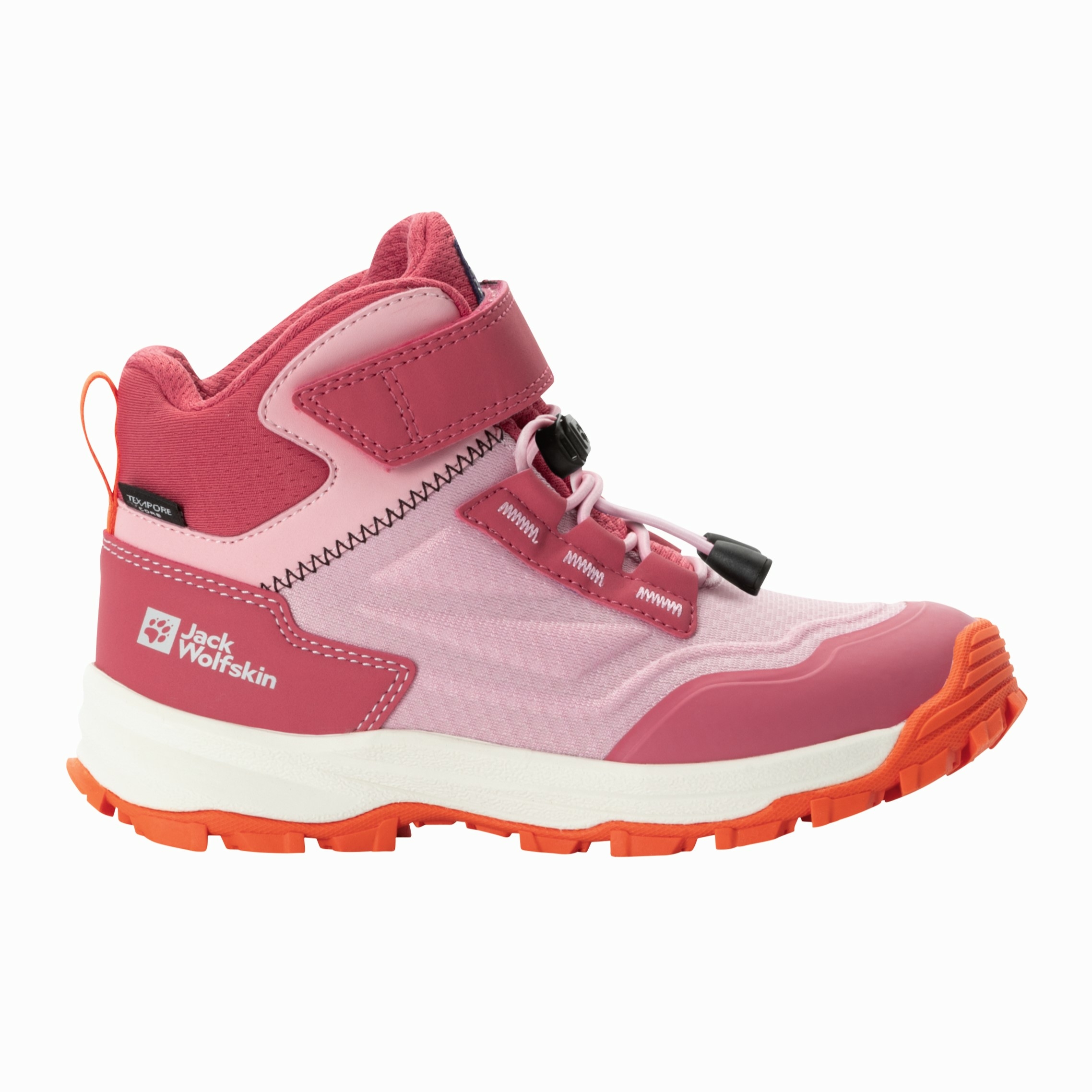 Dziecięce buty trekkingowe Jack Wolfskin CYROX TEXAPORE MID K soft pink - 34