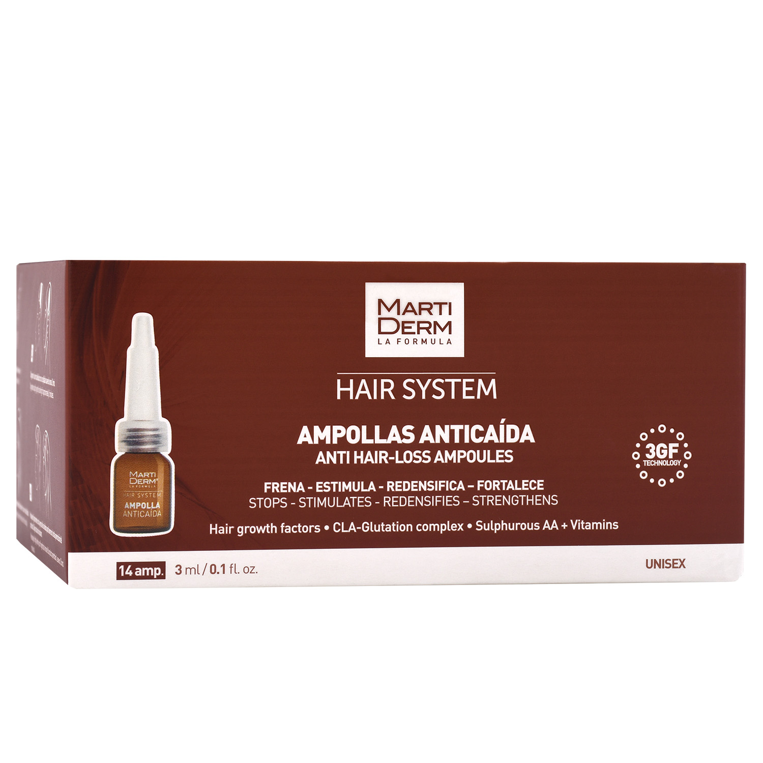 MartiDerm Hair System ampułki przeciw wypadaniu włosów, 14x3ml
