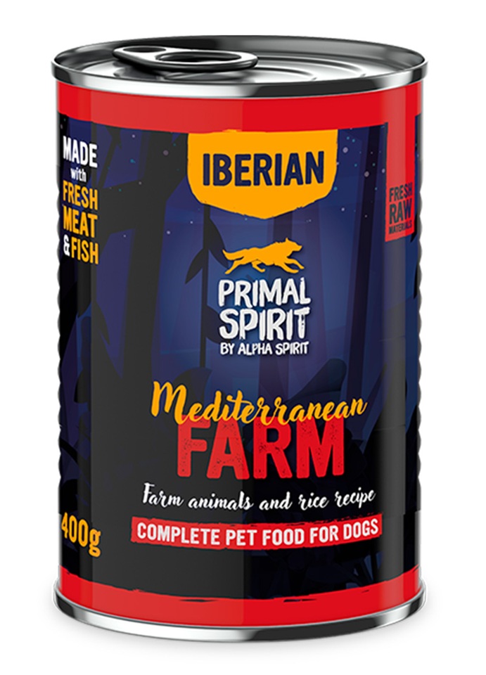 PRIMAL SPIRIT Iberian Mediterranean Farm mokra karma dla psa 400 g