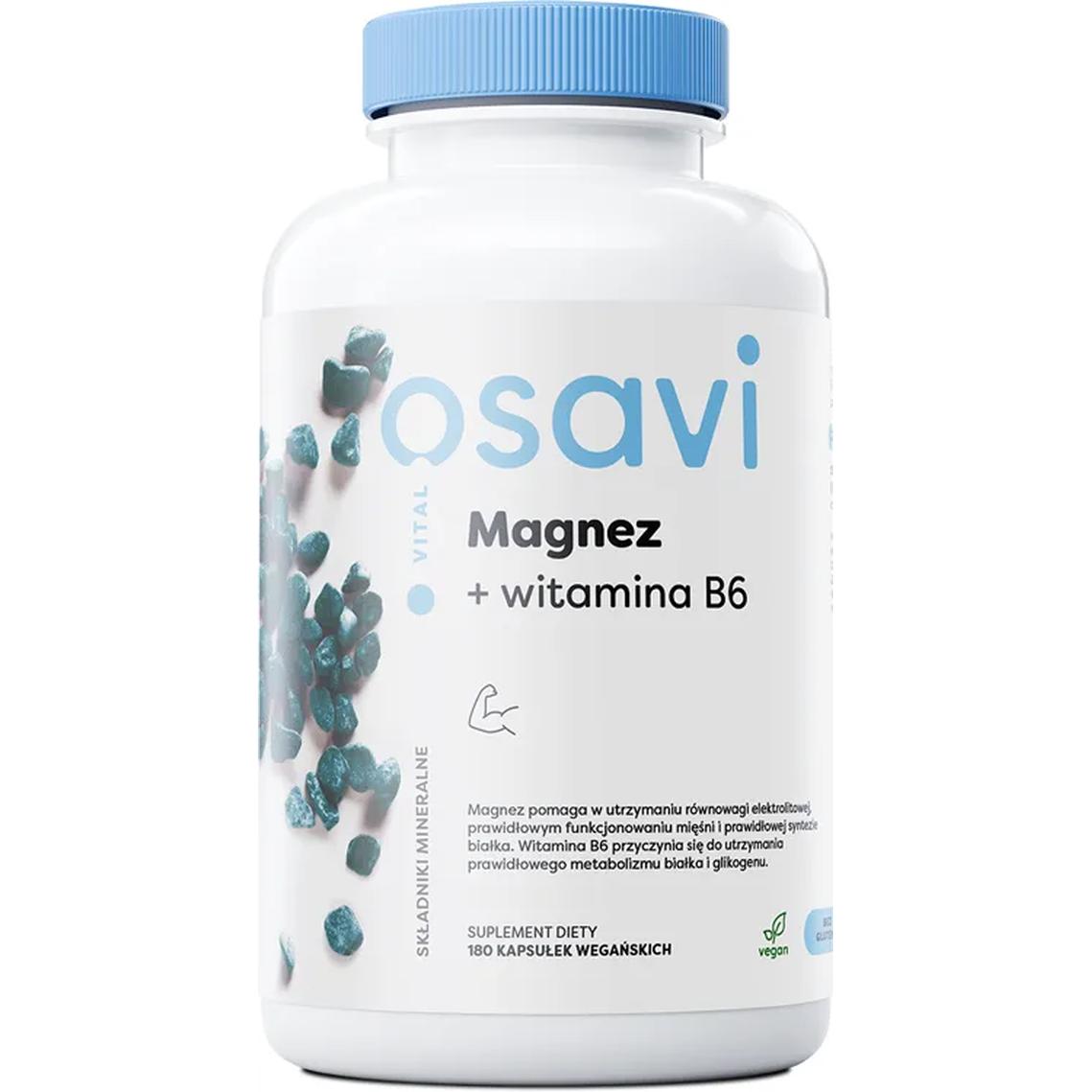 Osavi suplement diety magnez + witamina B6, 180 kaps./1 opak.