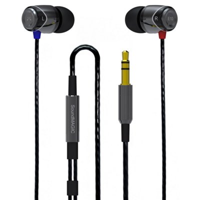 Słuchawki dokanałowe SOUNDMAGIC E10 Czarno-szary