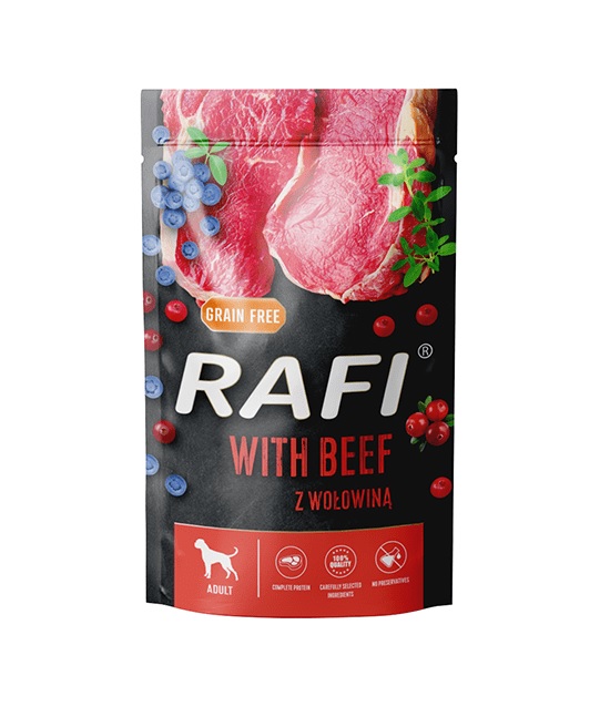 DOLINA NOTECI RAFI z wołowiną, borówką i żurawiną dla psa 500 g