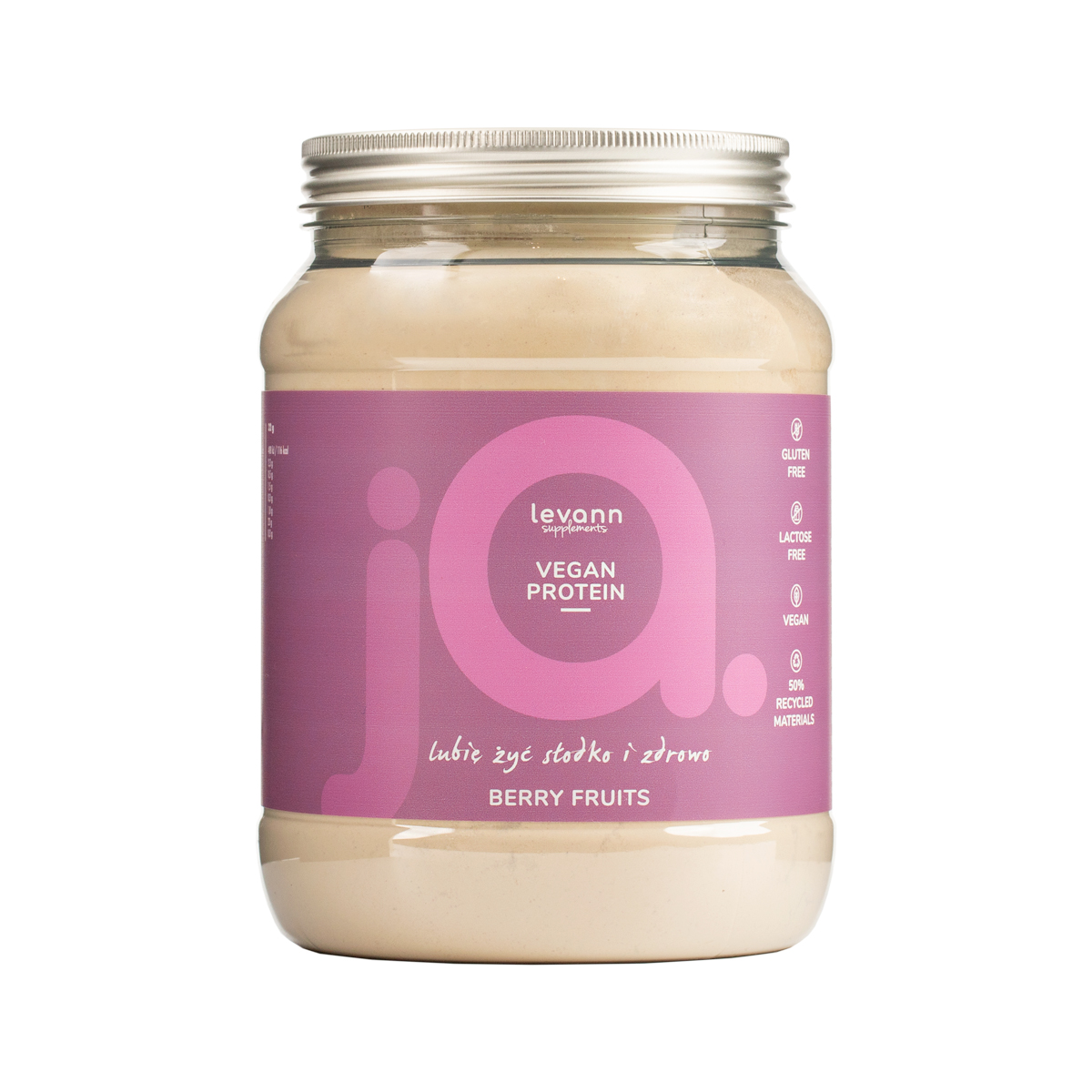 Levann Supplements Owoce Leśne wegańskie białko o smaku owoców leśnych, 500 g