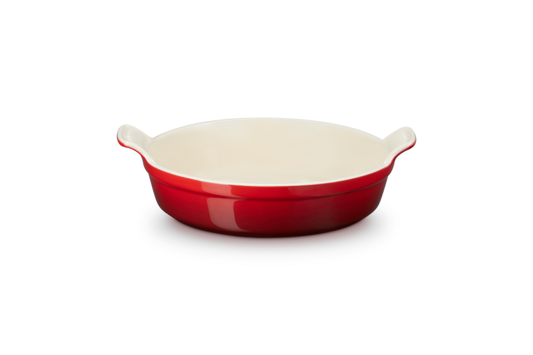 Le Creuset - Tradycyjna okrągła forma do pieczenia kamionka wiśniowy