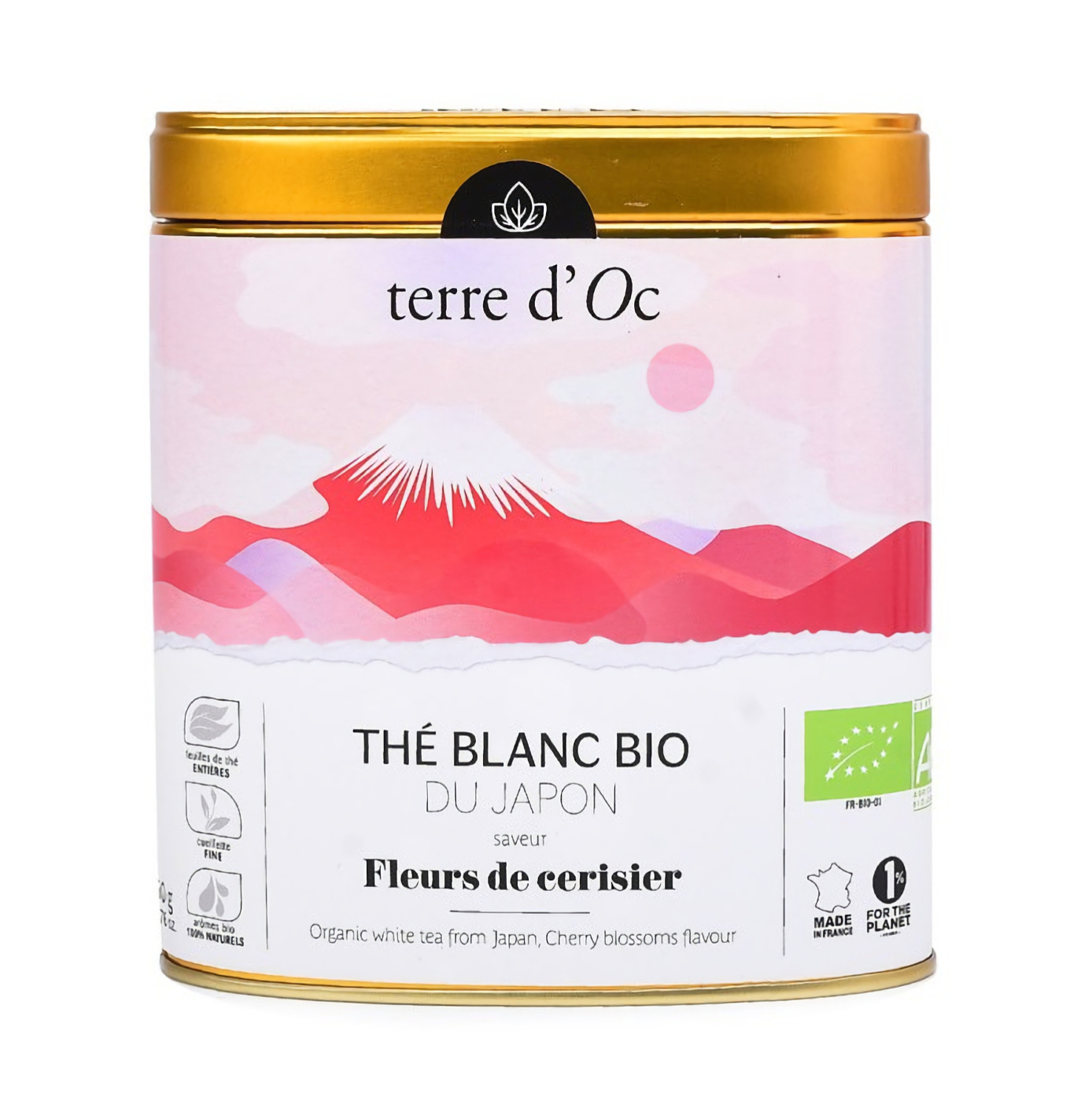 Terre d'Oc - Herbata biała 50 g White Tea Fleurs de cerisier