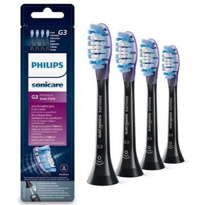 Końcówka szczoteczki PHILIPS Sonicare G3 Premium Gum Care HX9054/33 Czarny (4 szt.) (Miękkie włosie)