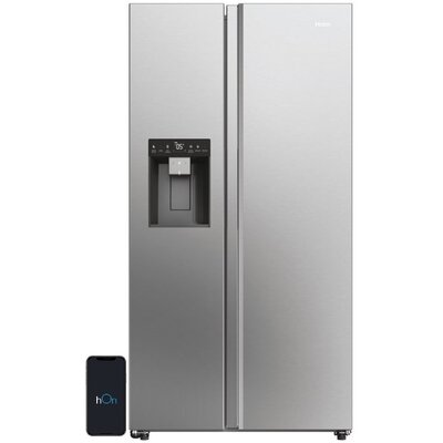Lodówka HAIER HSW59F18EIMM Side by Side No Frost 177.5cm Inox Dystrybutor wody Kostkarka