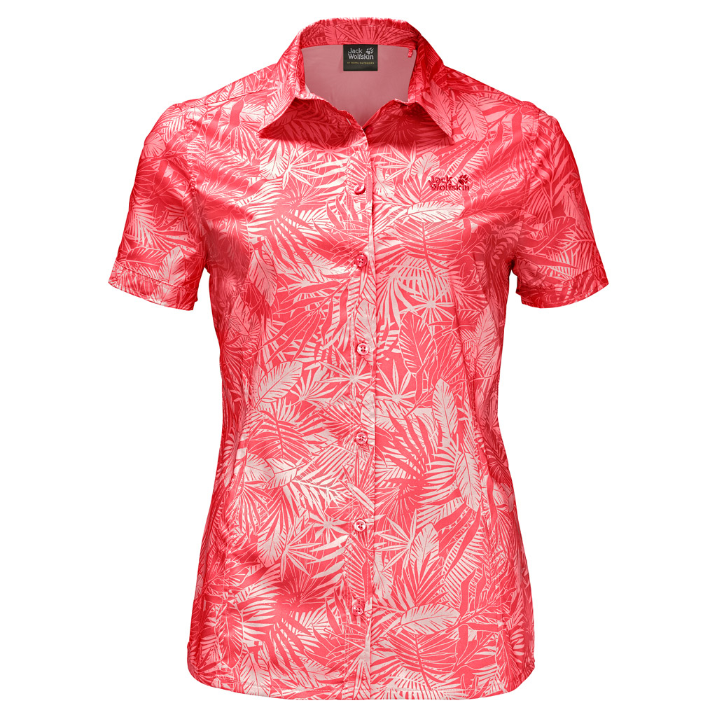 Koszula SONORA JUNGLE SHIRT hot coral all over - XS