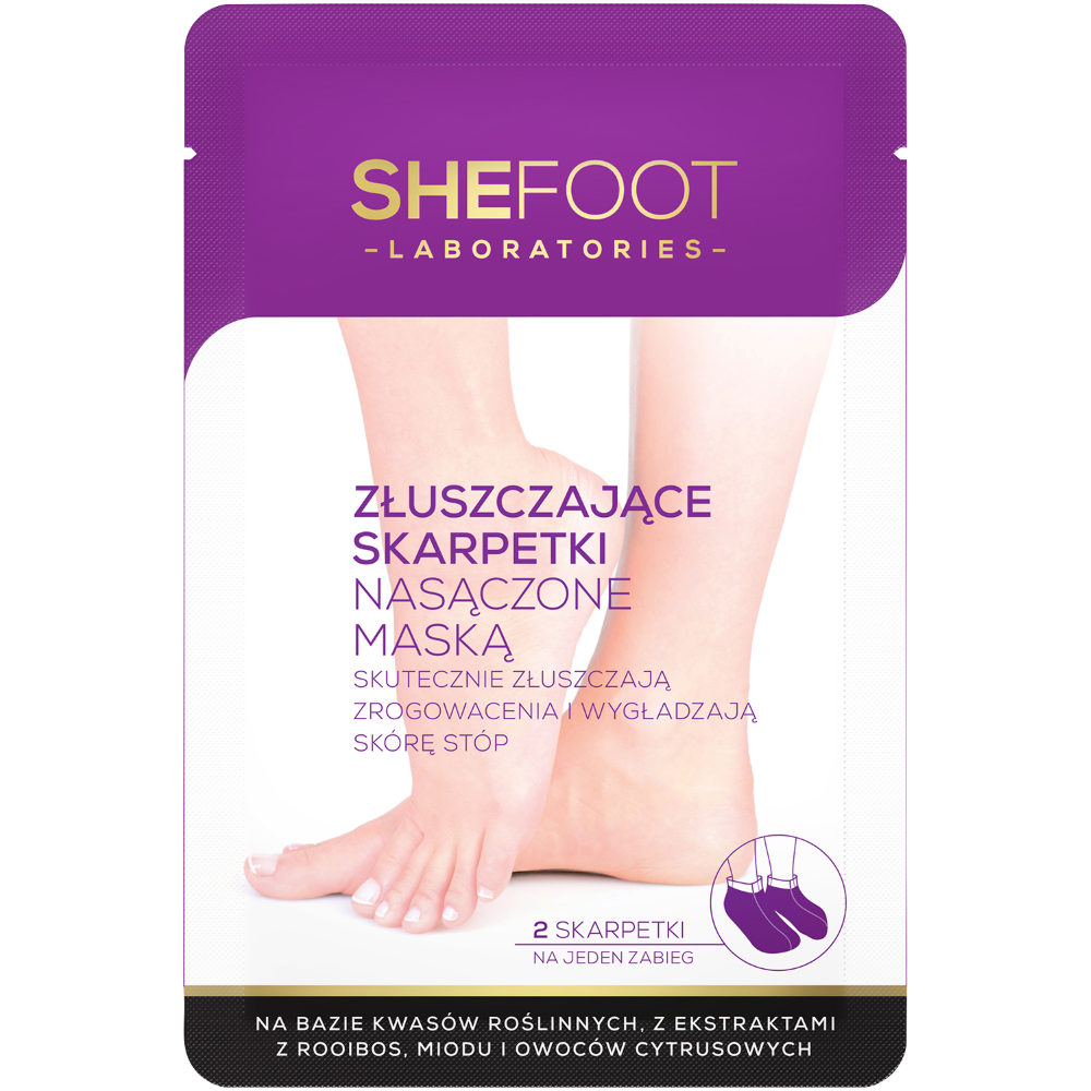 Shefoot złuszczająca maska do stóp w postaci skarpetek, 1 para