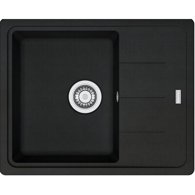Zlewozmywak jednokomorowy z ociekaczem FRANKE Basis BFG 611-62 114.0676.305 Czarny matowy 50x62