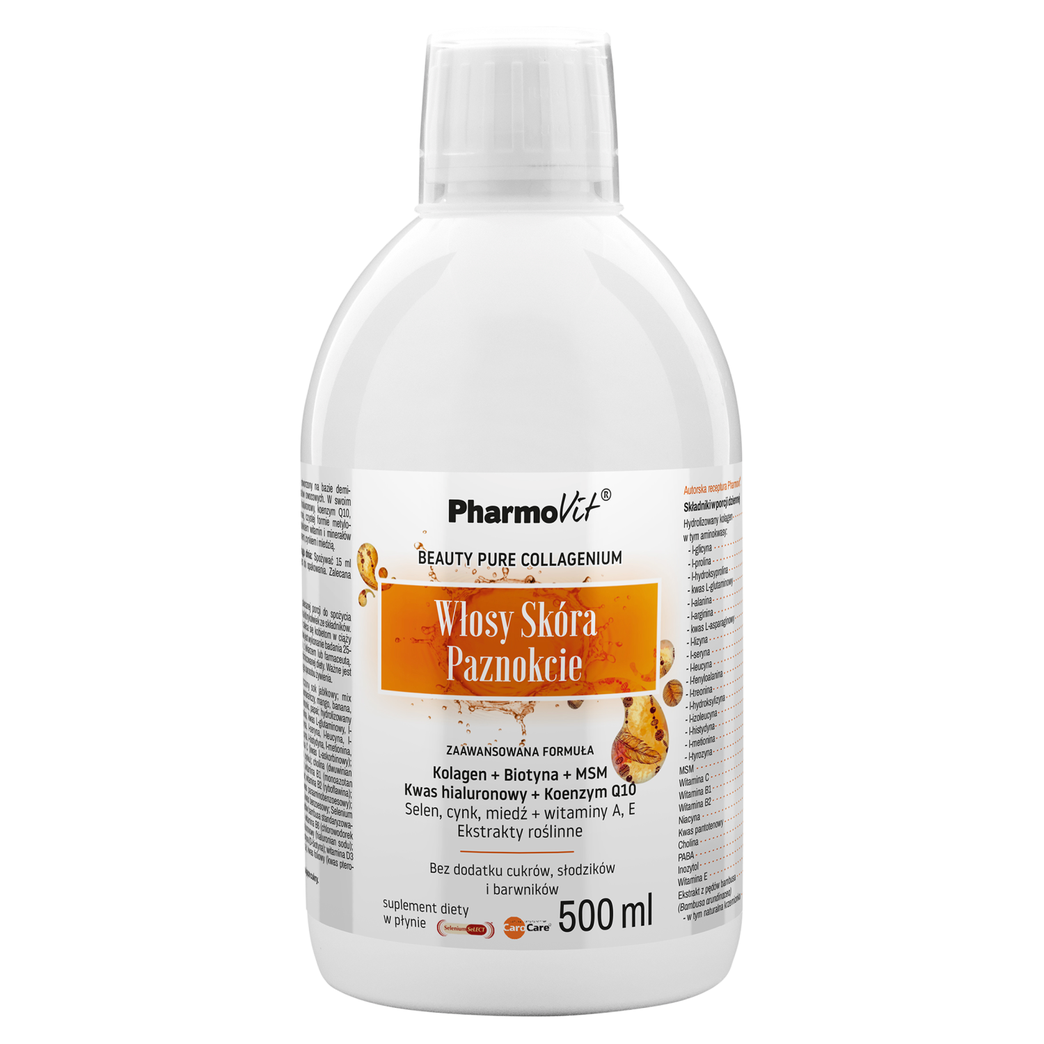 Pharmovit Włosy/Skóra/Paznokcie suplement diety, 500 ml
