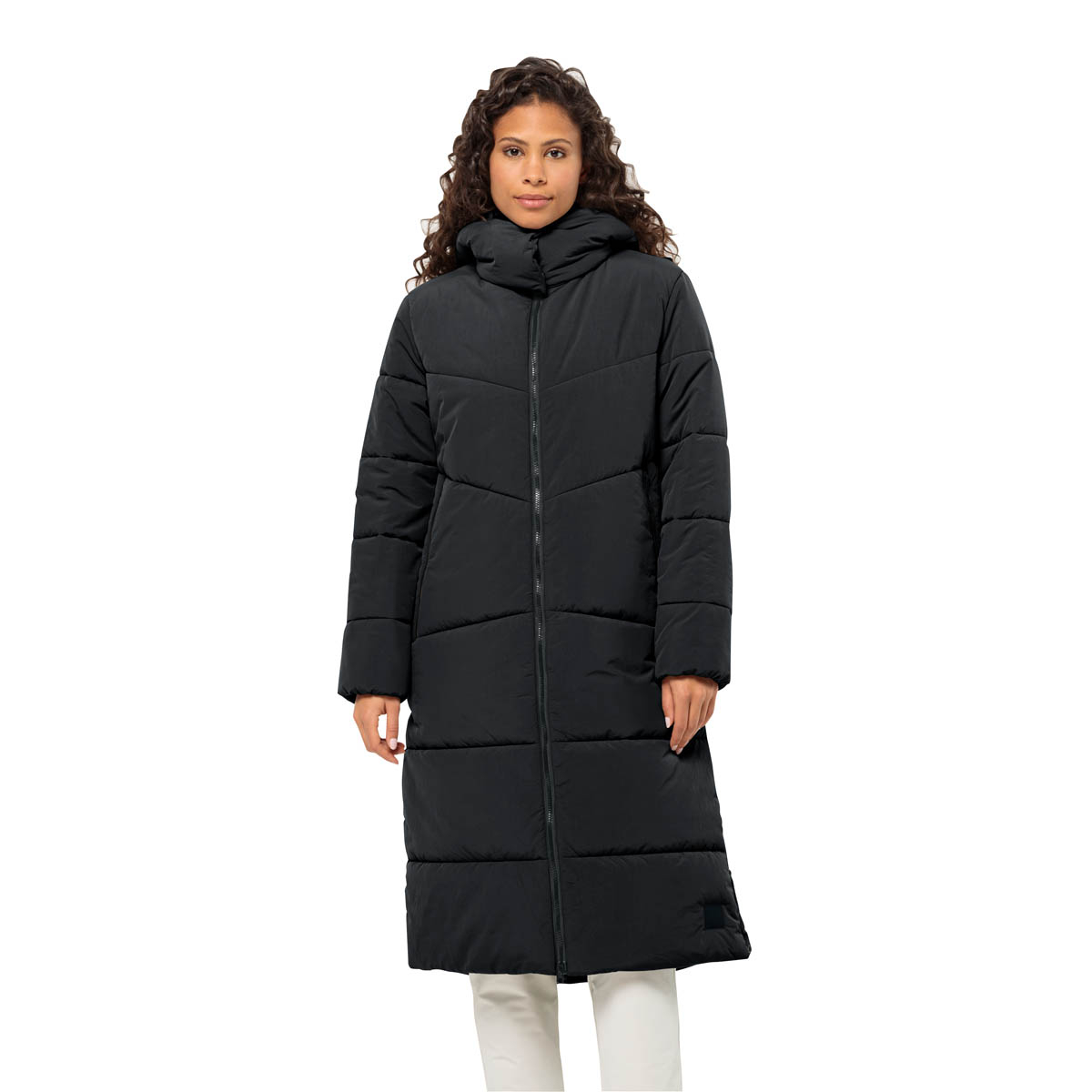 Damski płaszcz ocieplany Jack Wolfskin KAROLINGER LONG COAT W phantom - L