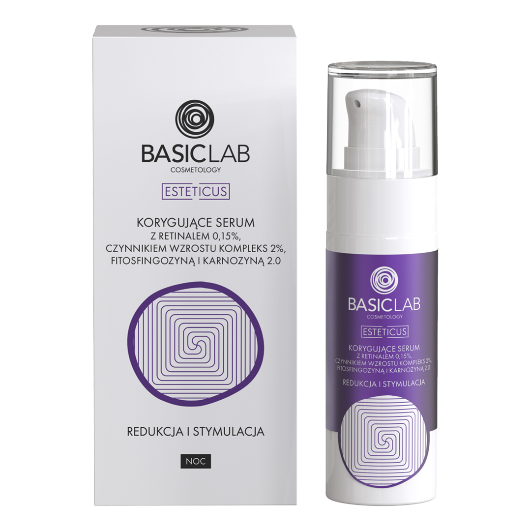 Basiclab Esteticus serum korygujące z retinalem 0,15%, 30 ml