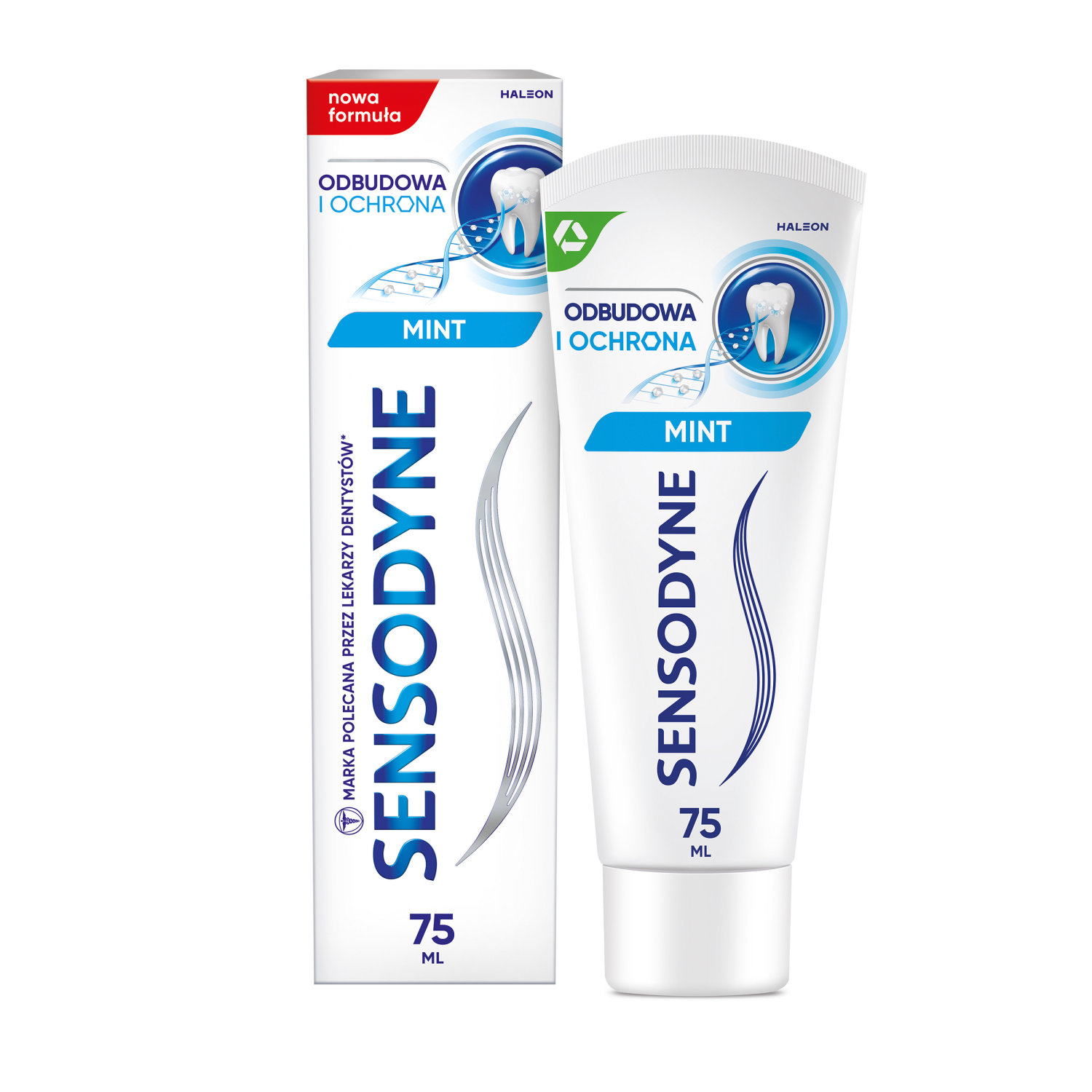 Sensodyne Odbudowa i ochrona pasta do mycia zębów odświeżająca, na nadwrażliwość, remineralizująca, 75 ml