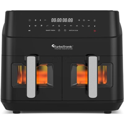 Air Fryer Frytkownica beztłuszczowa TURBOTRONIC TT-DAF6W Czarny 9l z podwójnym koszem